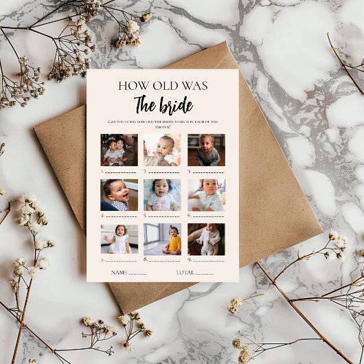 Minimalist Hoe oud was Bride Vrijgezellenfeest Kaa Kaart