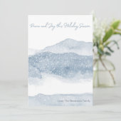 MINIMALIST HOLIDAIRE KAART | Mountain Scene w Mess (Staand voorkant)