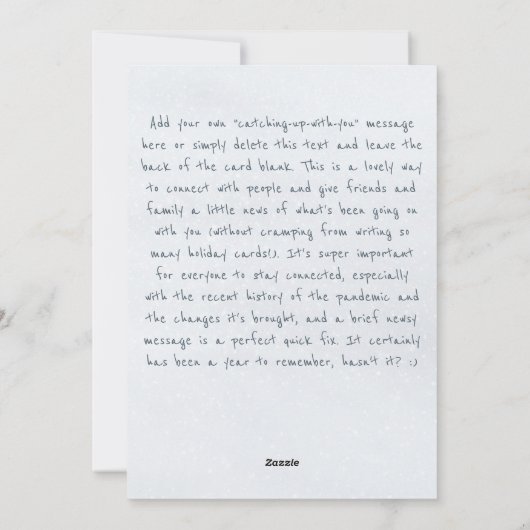 MINIMALIST HOLIDAIRE KAART | Mountain Scene w Mess (Achterkant)