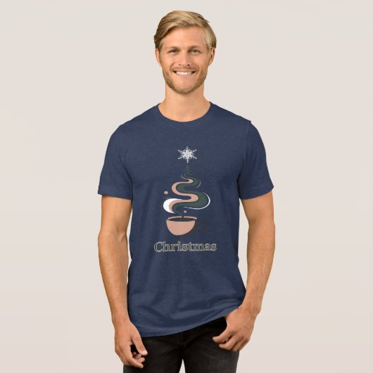 Minimalist Holiday Art Tri-Blend Shirt (Voorkant volledig)