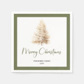 Minimalist Holiday Christmas Tree Custom Napkins Servet (Voorkant)