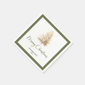 Minimalist Holiday Christmas Tree Custom Napkins Servet (Hoek)