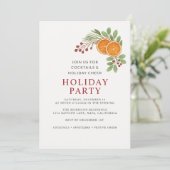 Minimalist Holiday Party Christmas Invitation Feestdagenkaart (Staand voorkant)