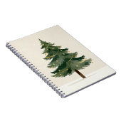 Minimalist Holiday Pine Notebook Notitieboek (Rechterzijde)