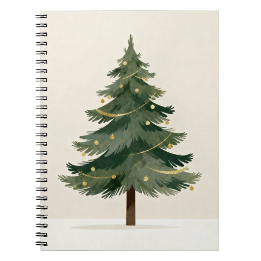 Minimalist Holiday Pine Notebook Notitieboek (Voorkant)