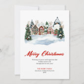 Minimalist Holiday Scene Christmas Greeting Card Feestdagenkaart (Voorkant)