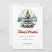 Minimalist holiday scene Christmas greeting card Feestdagenkaart (Voorkant)