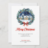 Minimalist Holiday Scene Designer Greeting Card Feestdagenkaart (Voorkant)