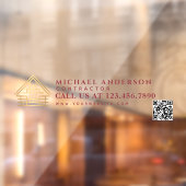 Minimalist Home Building Construction Car Truck QR Raamsticker (Vel 2)