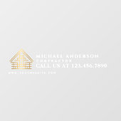 Minimalist Home Building Construction  Car Truck Raamsticker (Vel)