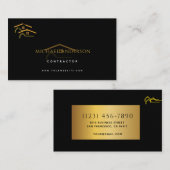 Minimalist Home Building Construction Luxe Busines Visitekaartje (Voorkant / Achterkant)