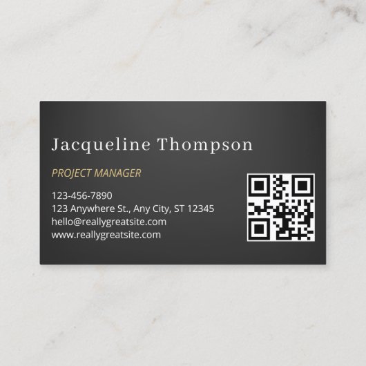 Minimalist Home Building Construction Luxe QR Code Visitekaartje (Achterkant)