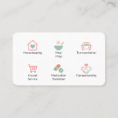 Minimalist Home Care & Senior Support Visitekaartje (Achterkant)