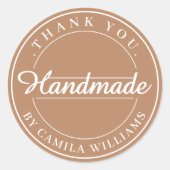 Minimalist Homemade Business Sticker (Voorkant)