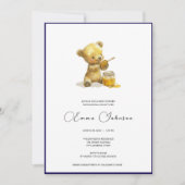 Minimalist Honey Beer Baby shower Uitnodiging (Voorkant)