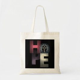 Minimalist Hope Cross Tote Bag