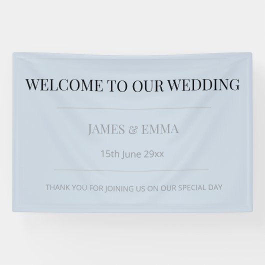 Minimalist Horizontal Dusky Blue Spandoek (Horizontaal)