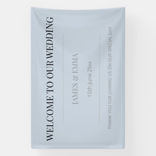 Minimalist Horizontal Dusky Blue Spandoek (Verticaal)