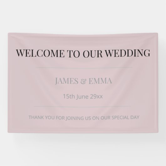 Minimalist Horizontal Dusky Rose Spandoek (Horizontaal)