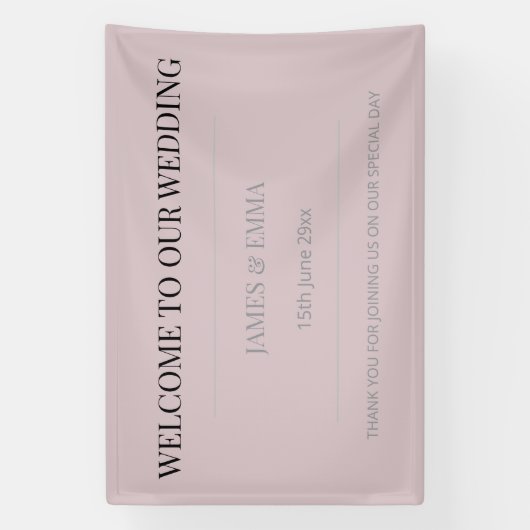 Minimalist Horizontal Dusky Rose Spandoek (Verticaal)