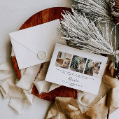 Minimalist Horizontal Photo Holiday Christmas Card Kaart