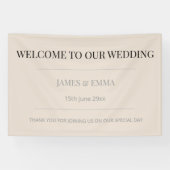 Minimalist Horizontal Soft Latte Spandoek (Horizontaal)