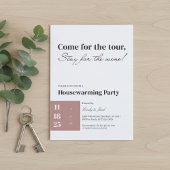 Minimalist Housewarming Invitation • Wine Quote D  Kaart