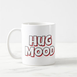 Minimalist “Hug Mood” Coffee Mug – Cute Quote Koffiemok
