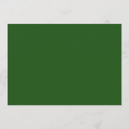 Minimalist Hunter Green Border Personalized Script Notitiekaartje (Achterkant)