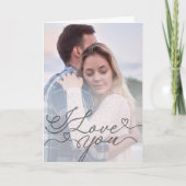 Minimalist I Love You Kaart (Voorkant)