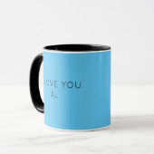 Minimalist I Love You Mok – Custom Name Cup (Voorkant links)