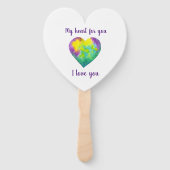 Minimalist I love you rainbow Valentine's Day  Handwaaier (Achterkant)