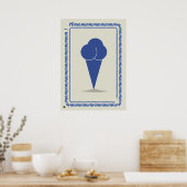 Minimalist Ice Cream Art Print (Keuken)