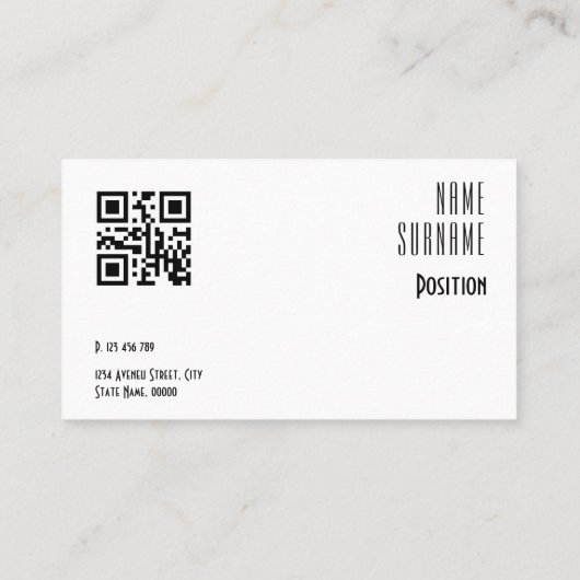 Minimalist ice glass photography QR Business Card Visitekaartje (Achterkant)