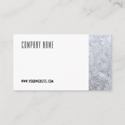 Minimalist ice glass photography QR Business Card Visitekaartje (Voorkant)