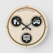 Minimalist Icon Personal Wall Clock Ronde Klok (Voorkant)