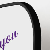 Minimalist Ik hou van je regenbooghartValentijn Pickleball Paddle (Links Detail)