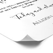 Minimalist in Liefdevolle herinnering teken bruilo Poster (Hoek)