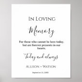 Minimalist in Liefdevolle herinnering teken bruilo Poster (Voorkant)
