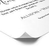 Minimalist in Liefdevolle herinnering teken bruilo Poster (Hoek)