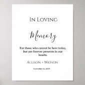 Minimalist in Liefdevolle herinnering teken bruilo Poster (Voorkant)