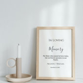 Minimalist in Liefdevolle herinnering teken bruilo Poster