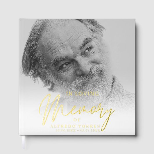 Minimalist In Loving Memory Funeral  Gastenboek (Voorkant)