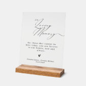 Minimalist  In Loving Memory Wedding Sign Acryl Bord (Hoek)