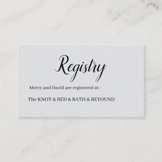 Minimalist  informatiekaartje (Voorkant)