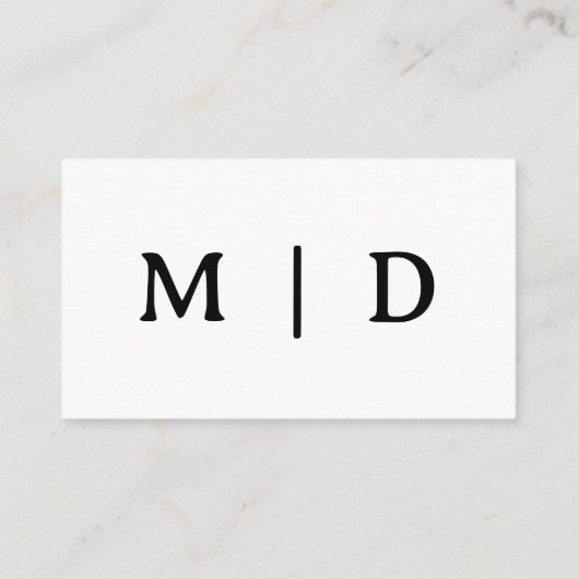 Minimalist informatiekaartje (Achterkant)