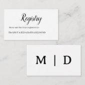 Minimalist  informatiekaartje (Voorkant / Achterkant)