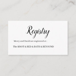 Minimalist  informatiekaartje