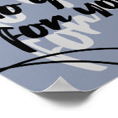 Minimalist Inspirational Quote Poster Print - Blue (Hoek)