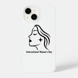 Minimalist International Women's Day iPhone 14 Cas Hoesje